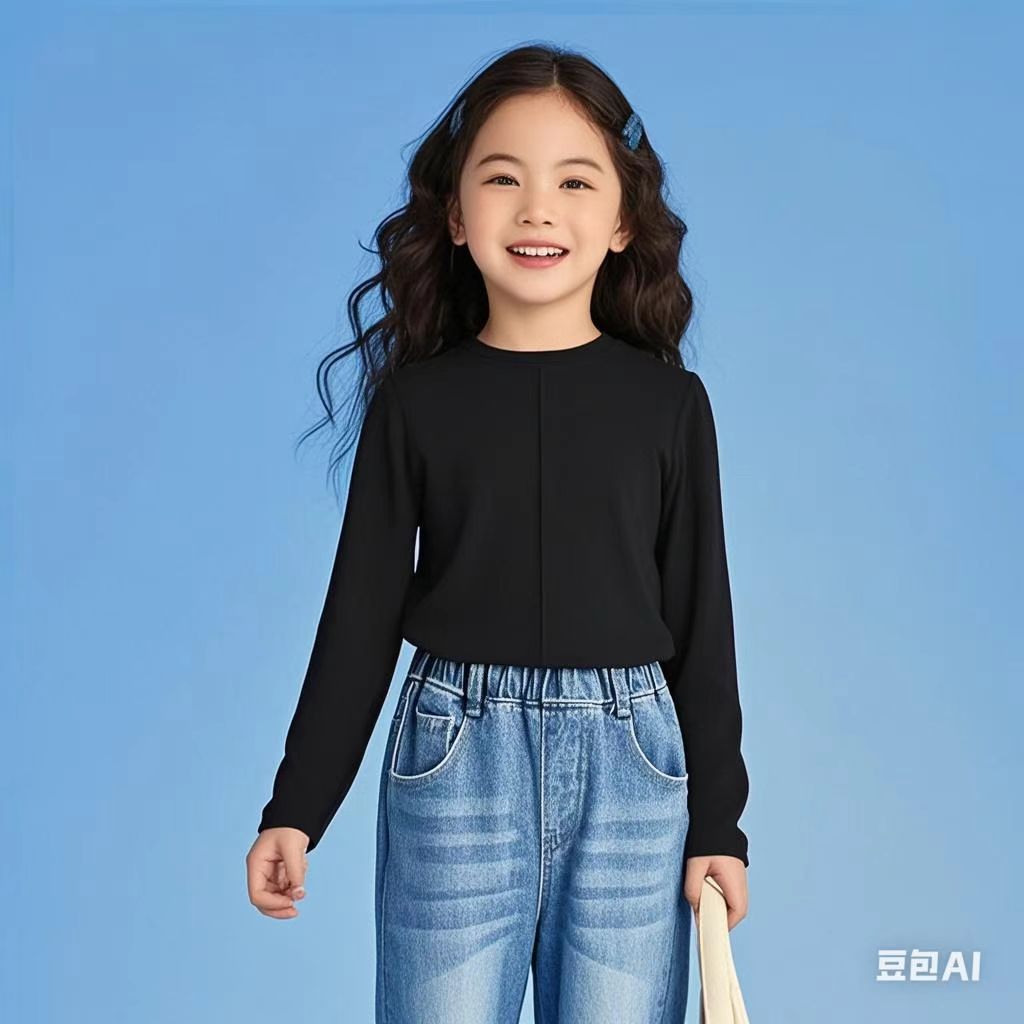 女款春秋装女童2025春秋季新T恤