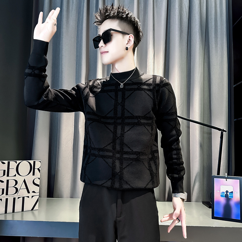 秋冬新款男士毛衣打底针织衫矮小个子S号XS加小码休闲155半高领潮