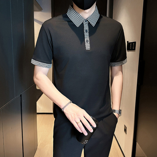 男160号tee 矮小个子男S号XS码 社会小伙衬衫 领假两件短袖 T恤POLO衫