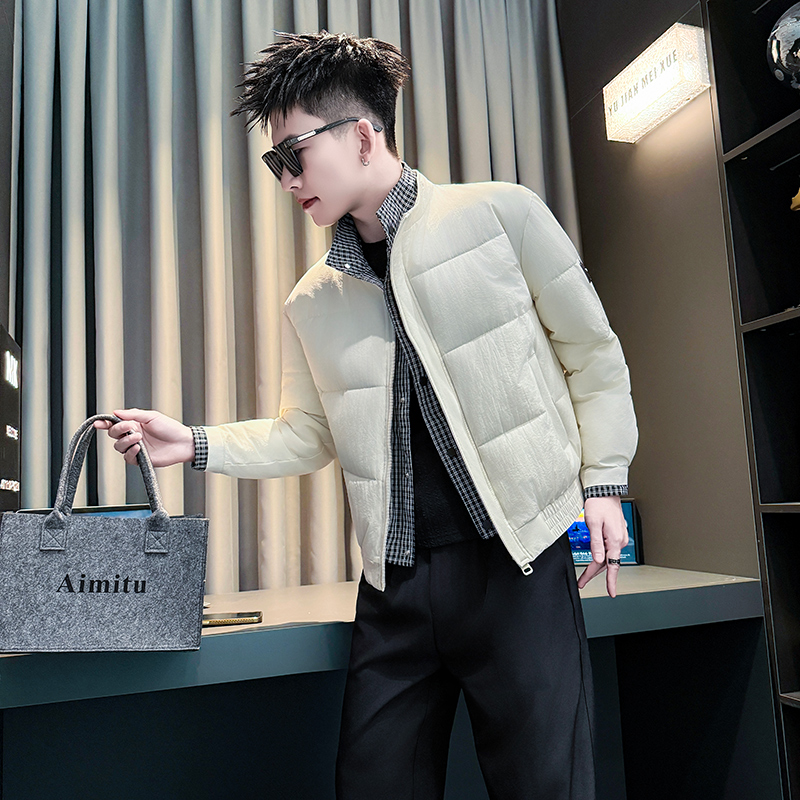 加小码纯色假两件棉服矮小个子S号XS棉衣上衣棉袄社会小伙155冬季