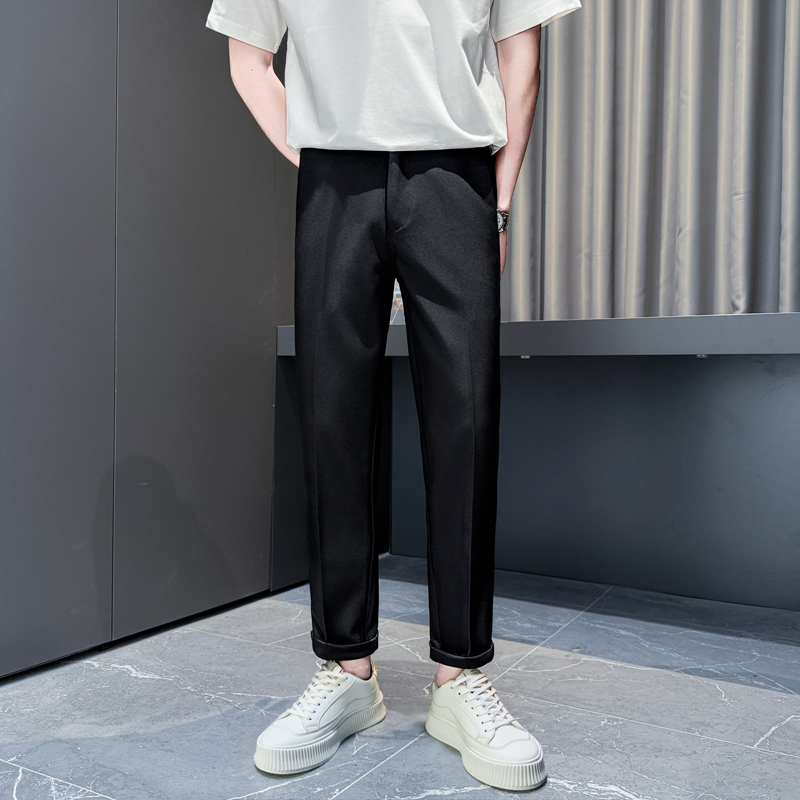 155小秋冬季加绒男士直筒裤子时尚百搭休闲裤矮小个子S号26码27号