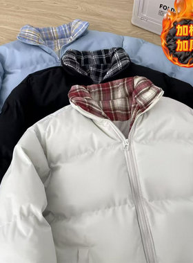 冬装新款社会小伙男短款棉服xs小码加小号立领加厚保暖面包服棉衣