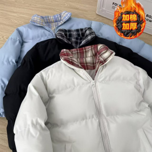 冬装新款社会小伙男短款棉服xs小码加小号立领加厚保暖面包服棉衣