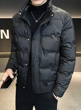 冬季新款社会小伙男立领简约潮流棉服棉袄保暖外套xs小码小号棉衣
