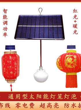 太阳能灯笼灯泡防水灯笼灯芯新年大门口阳台户外照明专用LED光源