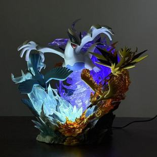 PPAP洛奇亚三圣鸟35cm可发光宠物进化组动漫超大GK手办模型摆件