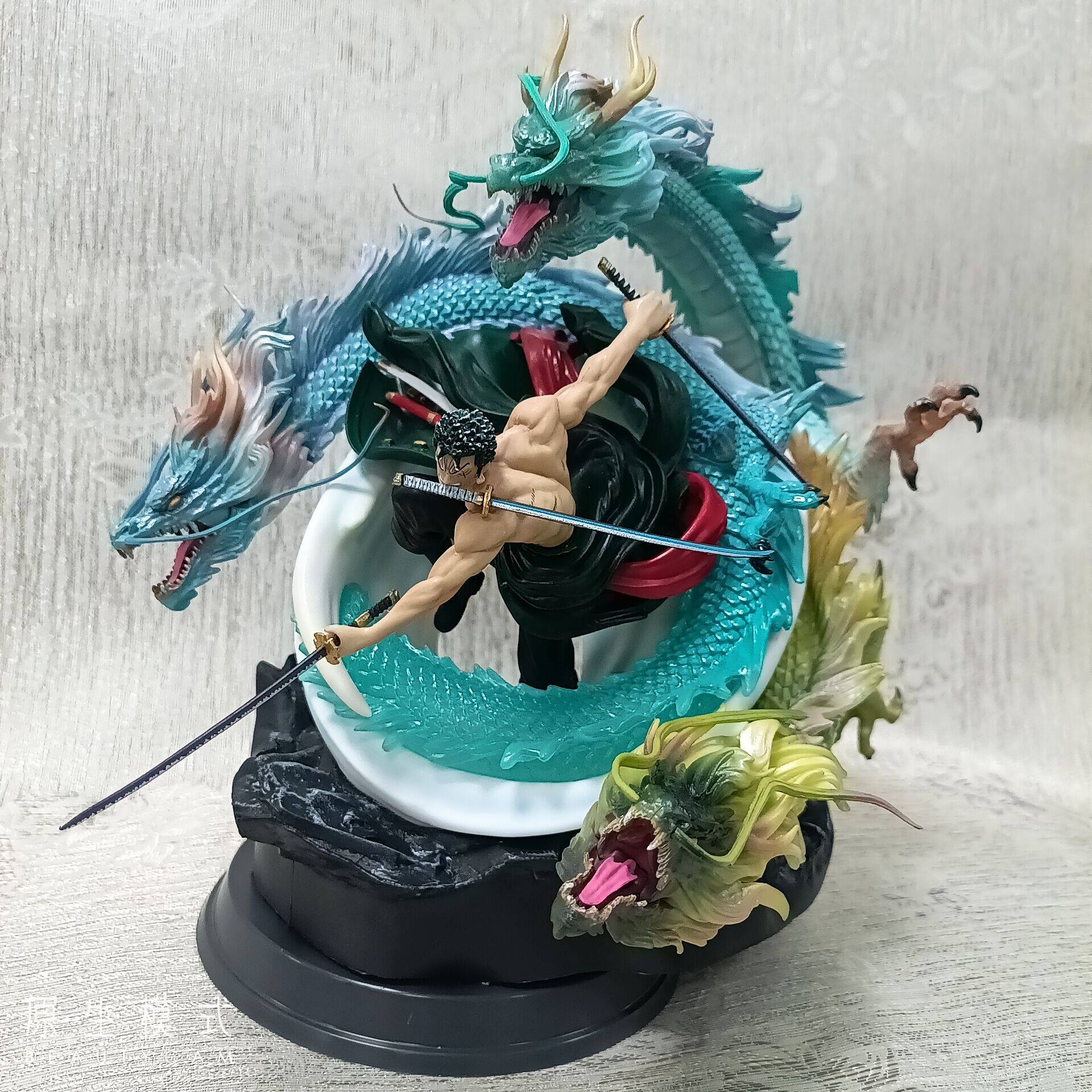 海贼王 GK 三头龙 索隆 场景 雕像 缩小版 模型 摆件 盒装手办