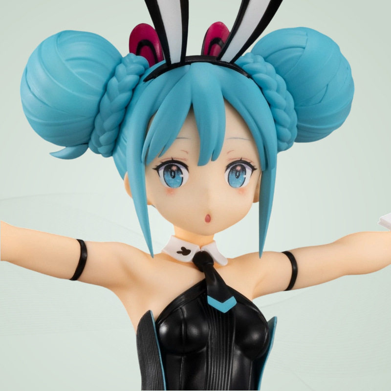 初音 MIKU 兔耳 兔女郎 初音 黑兔 站姿 动漫手办 公仔 摆件