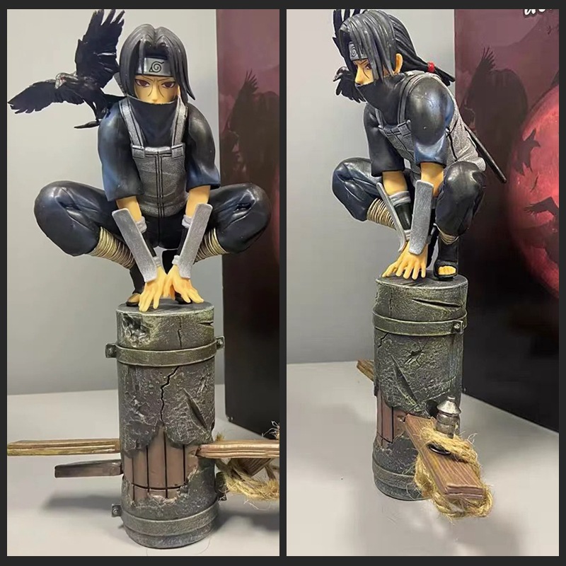 酷玩动漫 火影 暗部鼬 GK 电线杆 月读乌鸦 蹲姿 模型 摆件手办