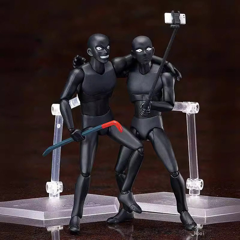 柯南 真 犯人 figma SP-089 黑衣人 关节可动 模型 摆件 盒装手办