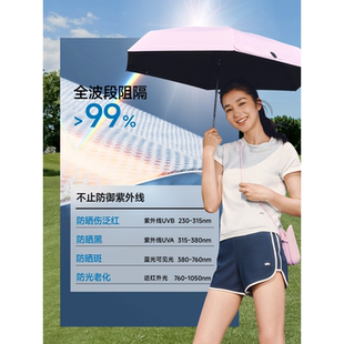 26SS蕉下五折黑胶胶囊防晒伞BM525防紫外线夏晴雨伞两用小巧便携