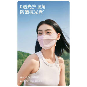 23SS冰屿系列透阔护眼角防晒口罩开车面罩防风防尘3d立体软支撑女