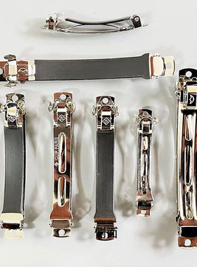 韩国夹子10厘米加厚带黑色皮套三片弹簧发夹手工DIY卡子头花材料