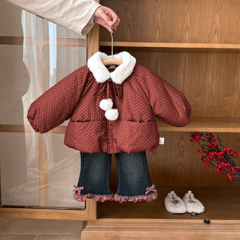 婴儿衣服棉服冬季女宝宝套装加厚棉衣洋气一岁幼儿冬款外出两件套,童装/婴儿装/亲子装,儿童运动套装,淘宝优惠券,粉丝福利购,淘宝优惠卷