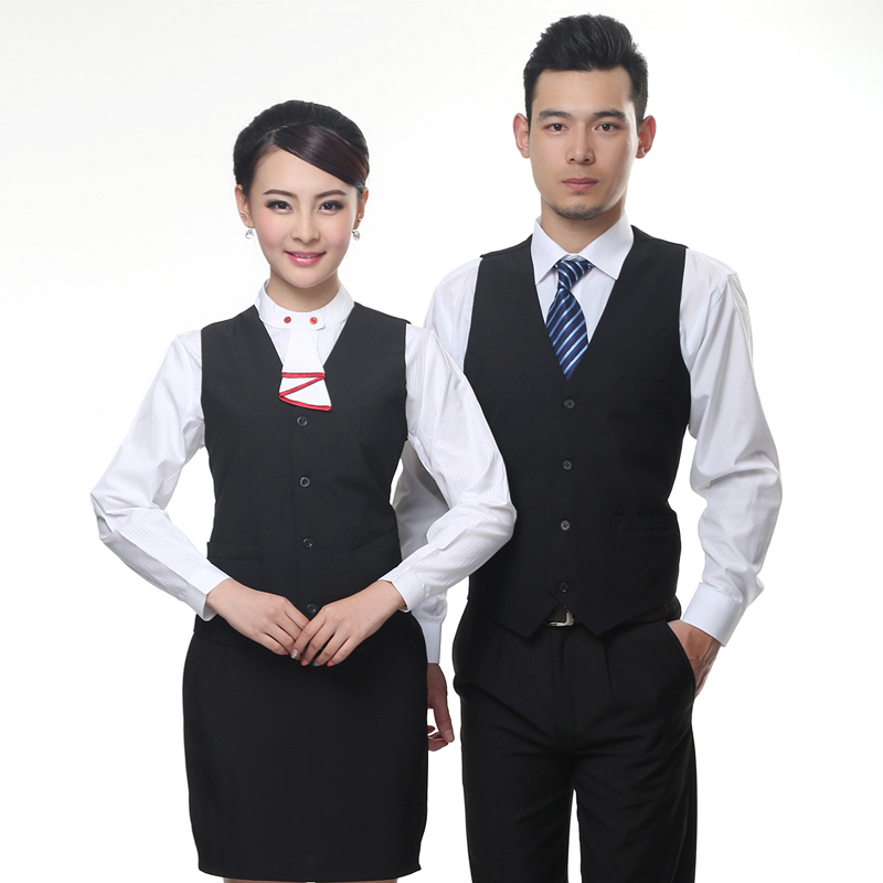 理发店马甲男女ktv酒吧工作服