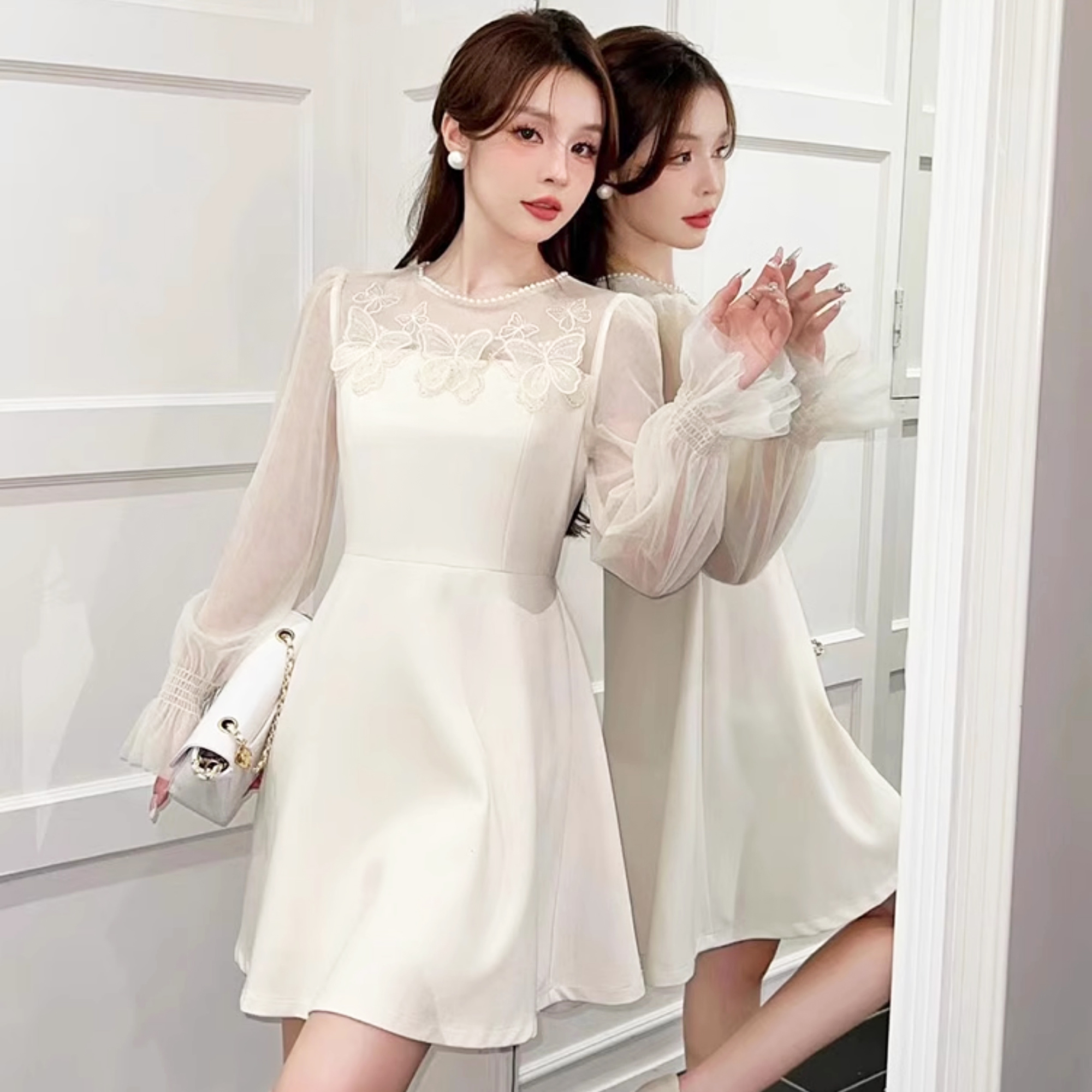 显瘦刺绣重工专柜撤柜立领