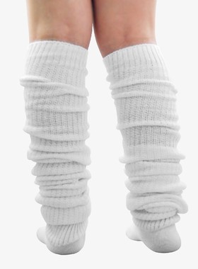 白色大象袜松垮cos长筒泡泡袜春秋jk纯色女日系洛丽塔堆堆袜包邮