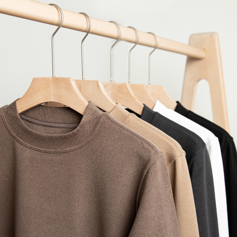 BOLM秋冬新款德绒卫衣纯色打底衫