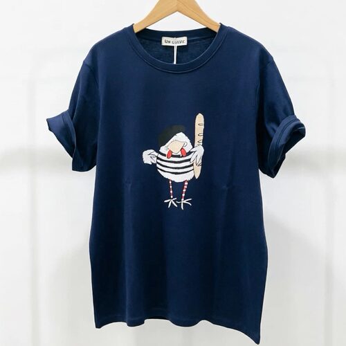 女装夏季T恤韩国东大门简约风韩版时尚印花短袖正肩大版显瘦百搭