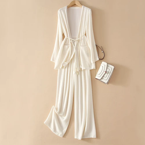 Модный кардиган, штаны, комплект, коллекция 2021