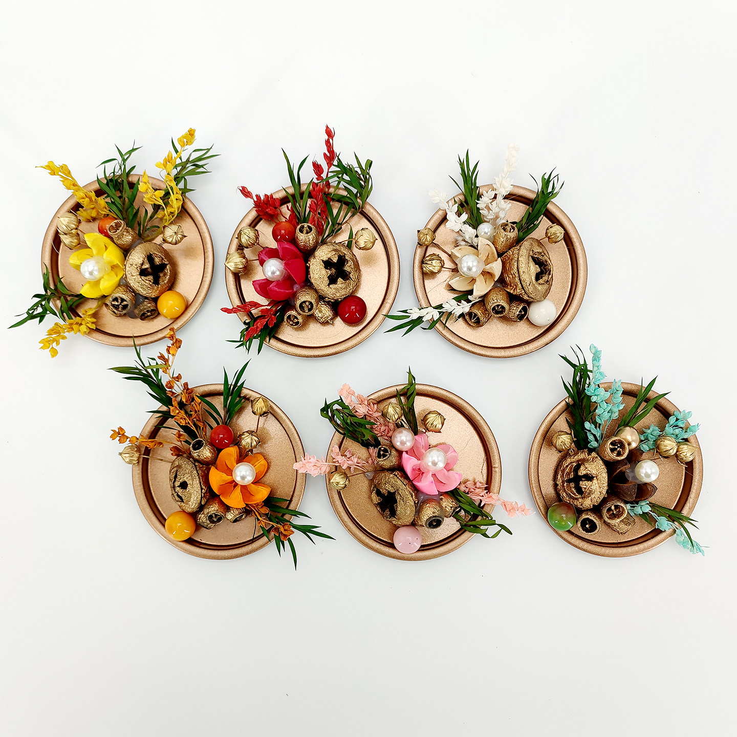 DIY自制冰箱贴开运磁铁贴片永生花金属创意挂件干花乔迁门贴装饰,家居饰品,冰箱贴,淘宝优惠券,粉丝福利购,淘宝优惠卷