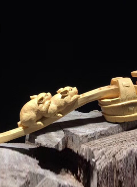 小叶黄杨如意猪 家居摆饰摆件 文玩雕刻 雕制作 厂家出售