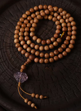 印度老山檀香DIY福云款手链规格6MM×108颗男女复古念珠厂家批发