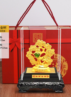 绒沙金摆件 发财金树 平安家居摆件公司开业4S活动礼品工艺品厂家