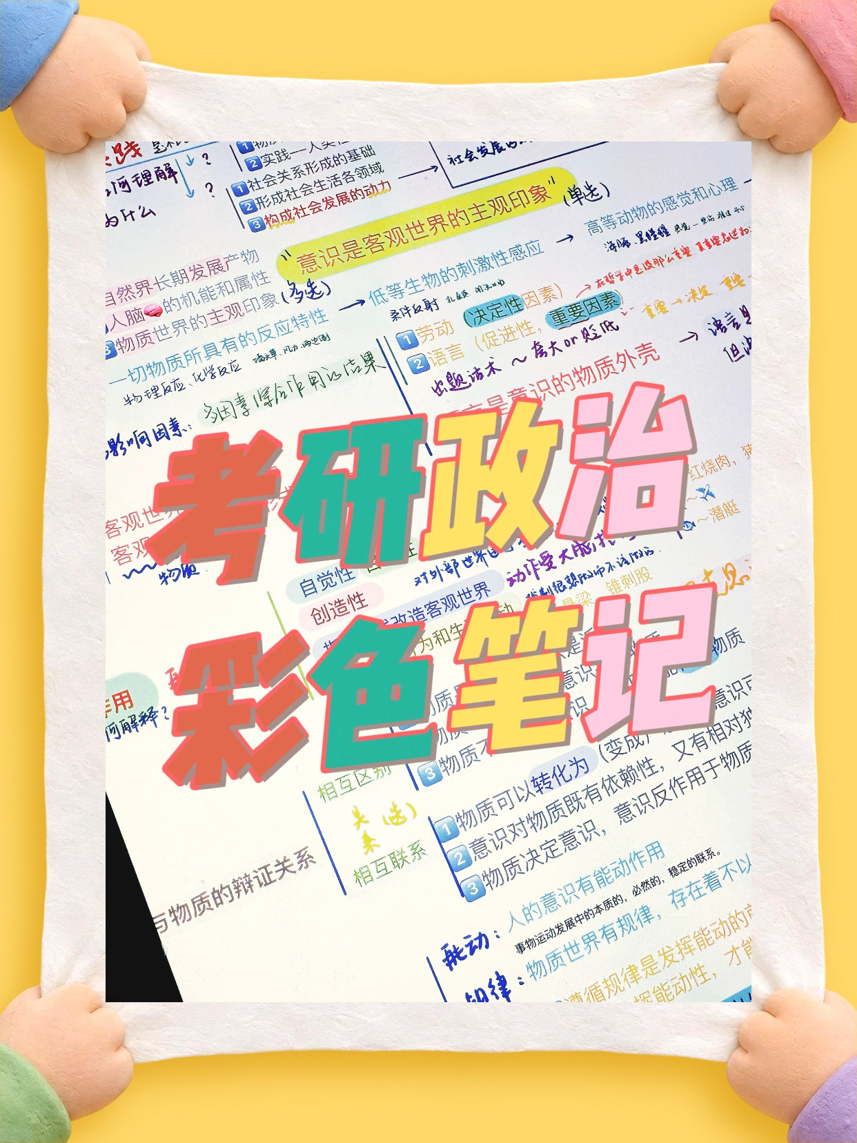 2026考研政治彩色政治笔记知识点梳理超高清PDF可打印学习无视频