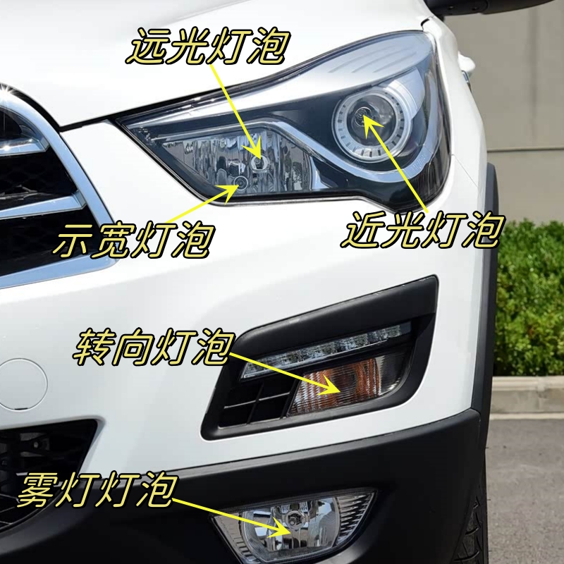 适用于14-18款海马S5大灯远光近光灯泡转向灯雾灯灯泡示宽示廓灯