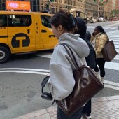 Aespa同款 韩国设计师wood保龄球包手提腋下SalyHouse波士顿包包