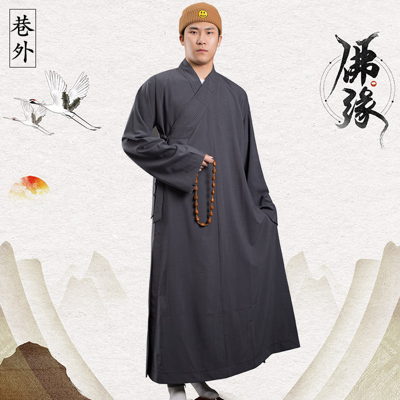 巷外僧服长衫出家师父和尚抗皱