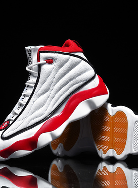 新款AJ13科比体育生篮球鞋詹姆斯实战运动鞋青少年学生男皮面球鞋