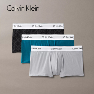 美国Calvin Klein凯文克莱CK内衣男三条装低腰棉质防夹臀平角内裤