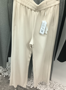 新款三针 J56251B云感双面女直筒裤春秋休闲松紧中腰散口女长裤