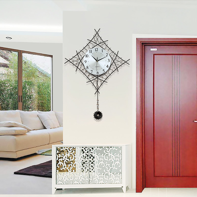 欧式现代简约装饰个性风静音钟表