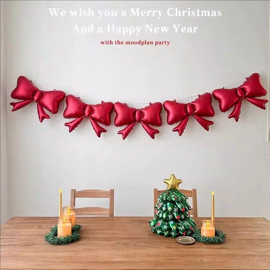 蝴蝶结气球装饰拉花场地布置