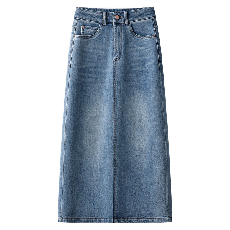 牛仔半身裙女夏2026新款夏季半裙中长款梨型身材包臀a字牛仔裙子