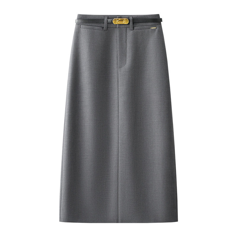 灰职业西装半身裙女2026通勤风新款秋季高腰直筒裙子包臀裙夏裙