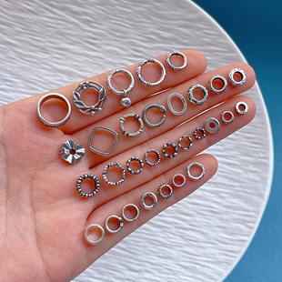 s925纯银饰配件手串包珠环隔珠隔片跑环连接环闭口圈盘缠diy手串