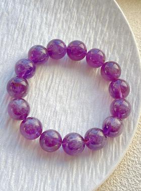 天然水晶手链紫兔毛幽灵手串女男