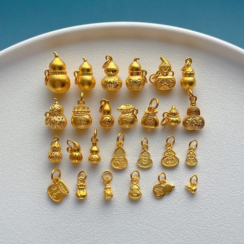 包金配件葫芦钱袋吊坠提溜diy