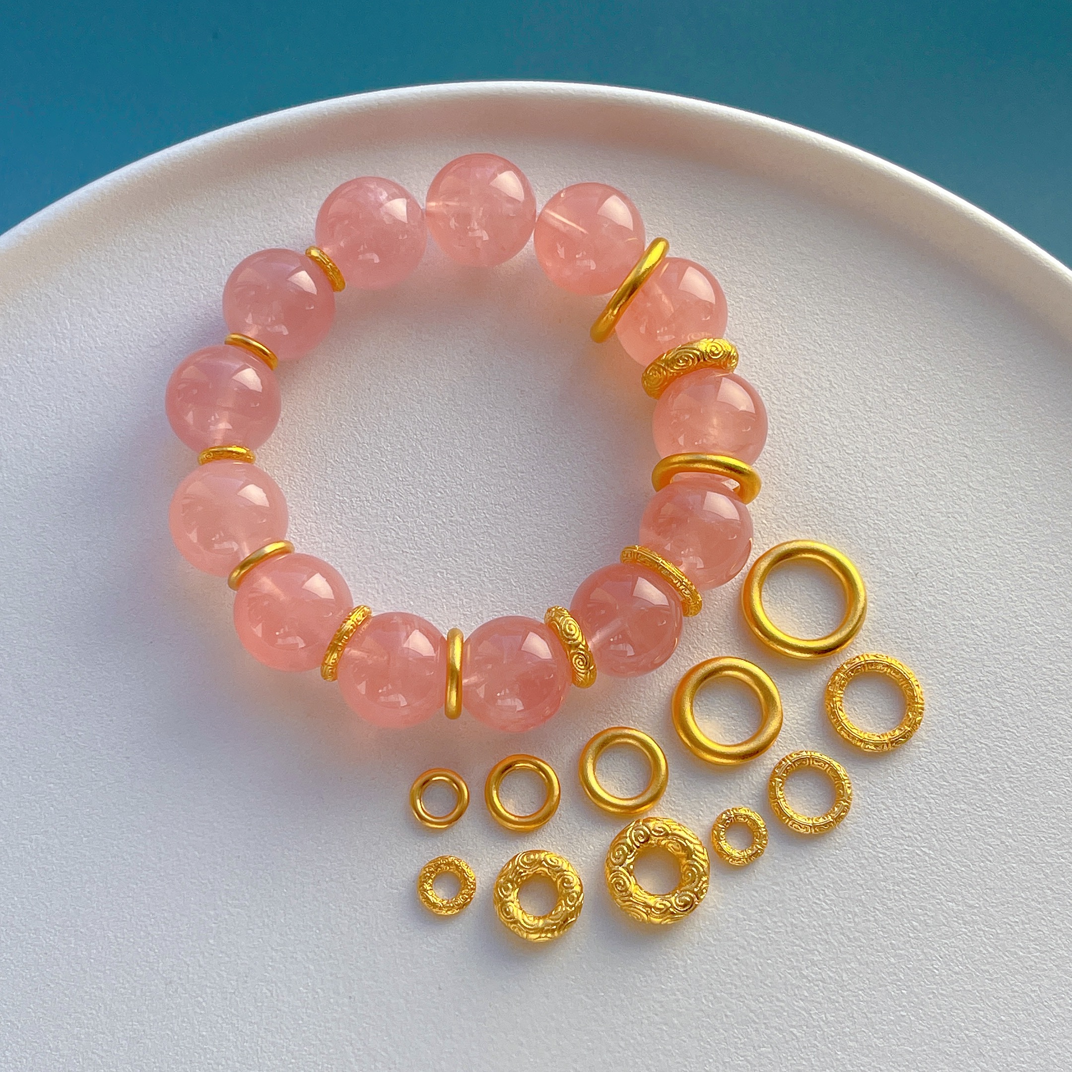 包24K古法金保色配件跑环乾坤圈