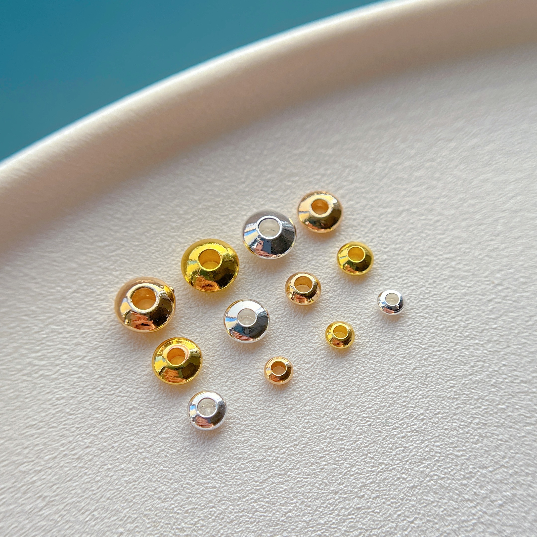 包18K金配件飞碟隔珠垫片文玩diy