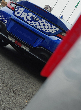 I AM MOMO原创小众趣味贴纸斯巴鲁BRZ轻量化车标杂牌车改装拉花