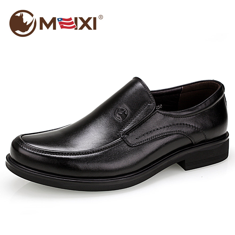 美国犀牛男鞋2023新款真皮头层牛皮商务休闲男士皮鞋工作结婚鞋