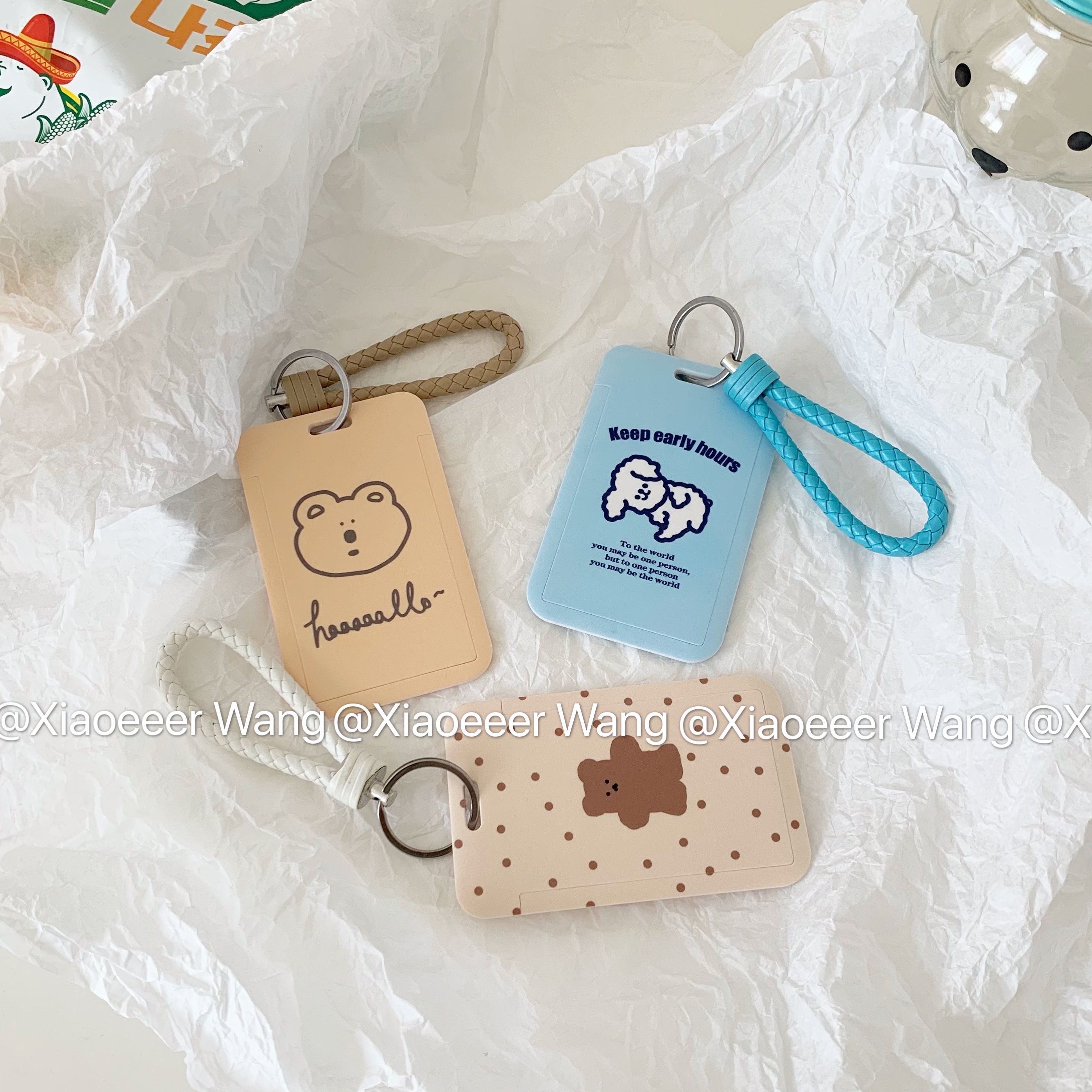 原创自制ins风硬壳可爱小熊公交地铁卡套饭卡学生日系少女证件套