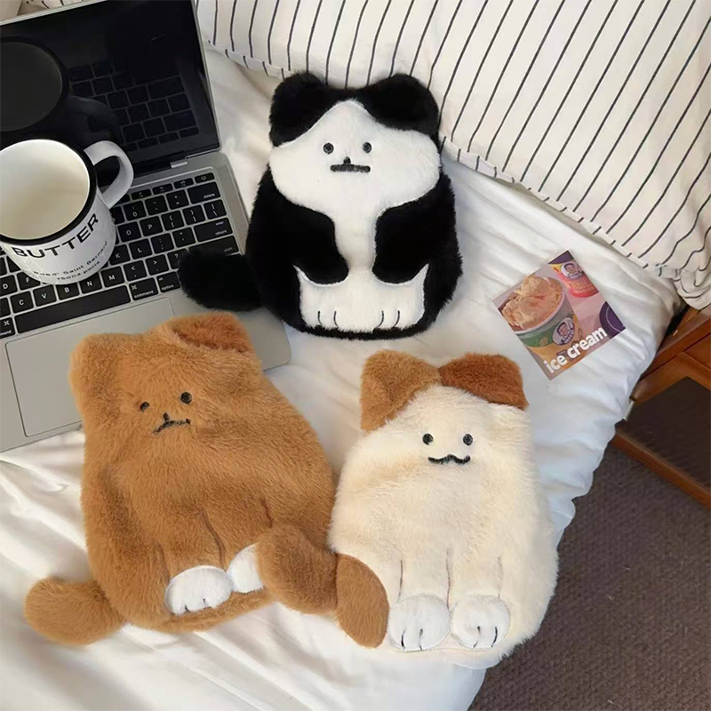 猫咪热水袋注水毛绒暖水袋被窝专用女生热敷暖手宝迷你暖手袋暖脚