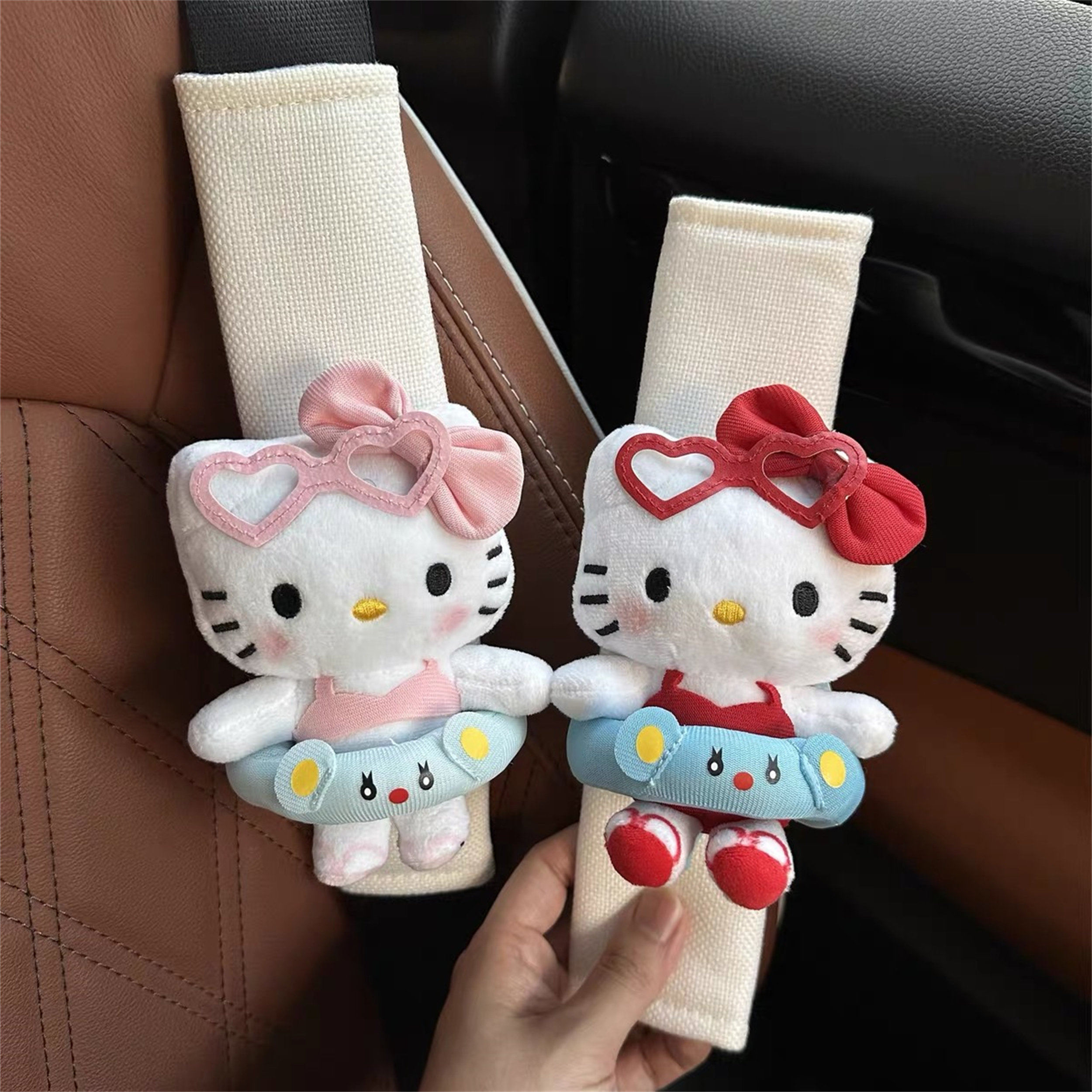 抵挡不了！卡通猫咪安全带护肩套女生套防磨衣服汽车装饰保险带