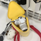 可爱奶酪拍立得相机包包女化妆品收纳包单肩斜挎包防碰撞保护套